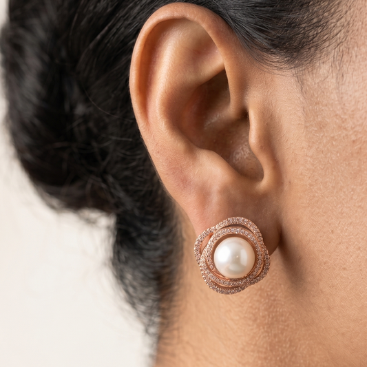 Rose Rain Earrings-Rose Gold