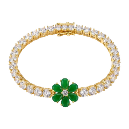 The Floral Emerald Bracelet