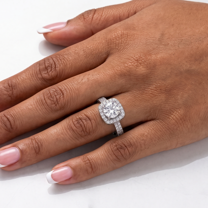 Crown Jewel Solitaire Ring - Silver - 0.38 CT