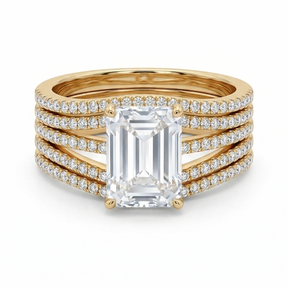 Shaina - 3-In-1 Ring Cocktail Ring - Gold - 3.25 CT