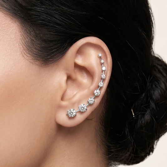 Starlight Diamond Ear Cuff - Silver