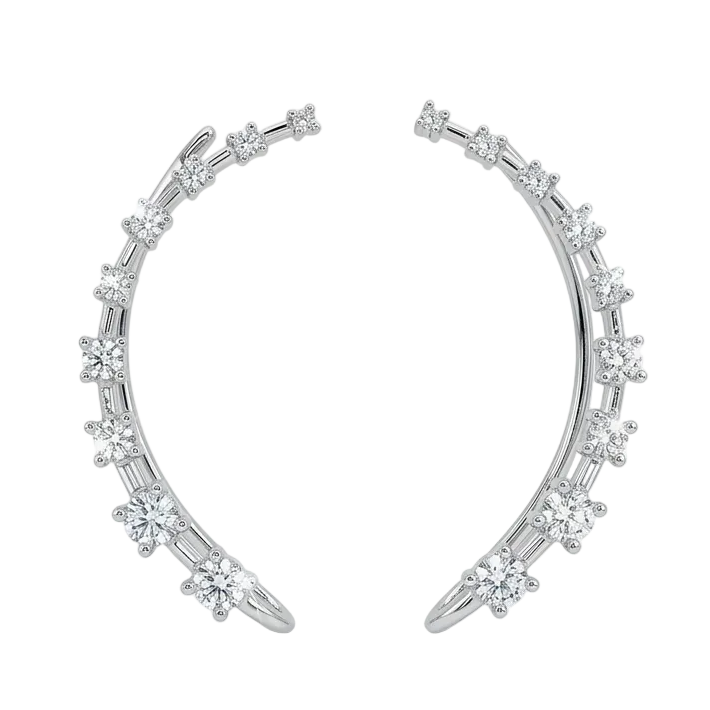 Starlight Diamond Ear Cuff - Silver