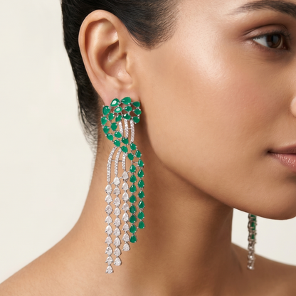 Ranya Earrings - Green