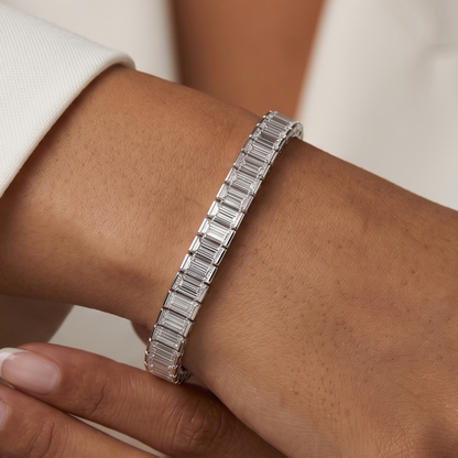 Baguette Tennis  Bracelet - Silver