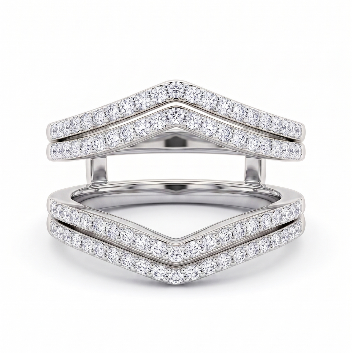 Shaina - 3-In-1 Ring Cocktail Ring - Silver - 3.25 CT