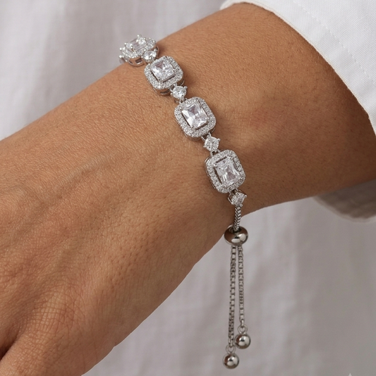 Radiance Emerald Bracelet - Silver