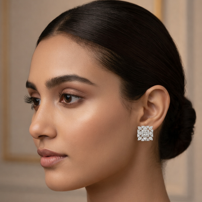 Mirage Stud Earrings - Silver