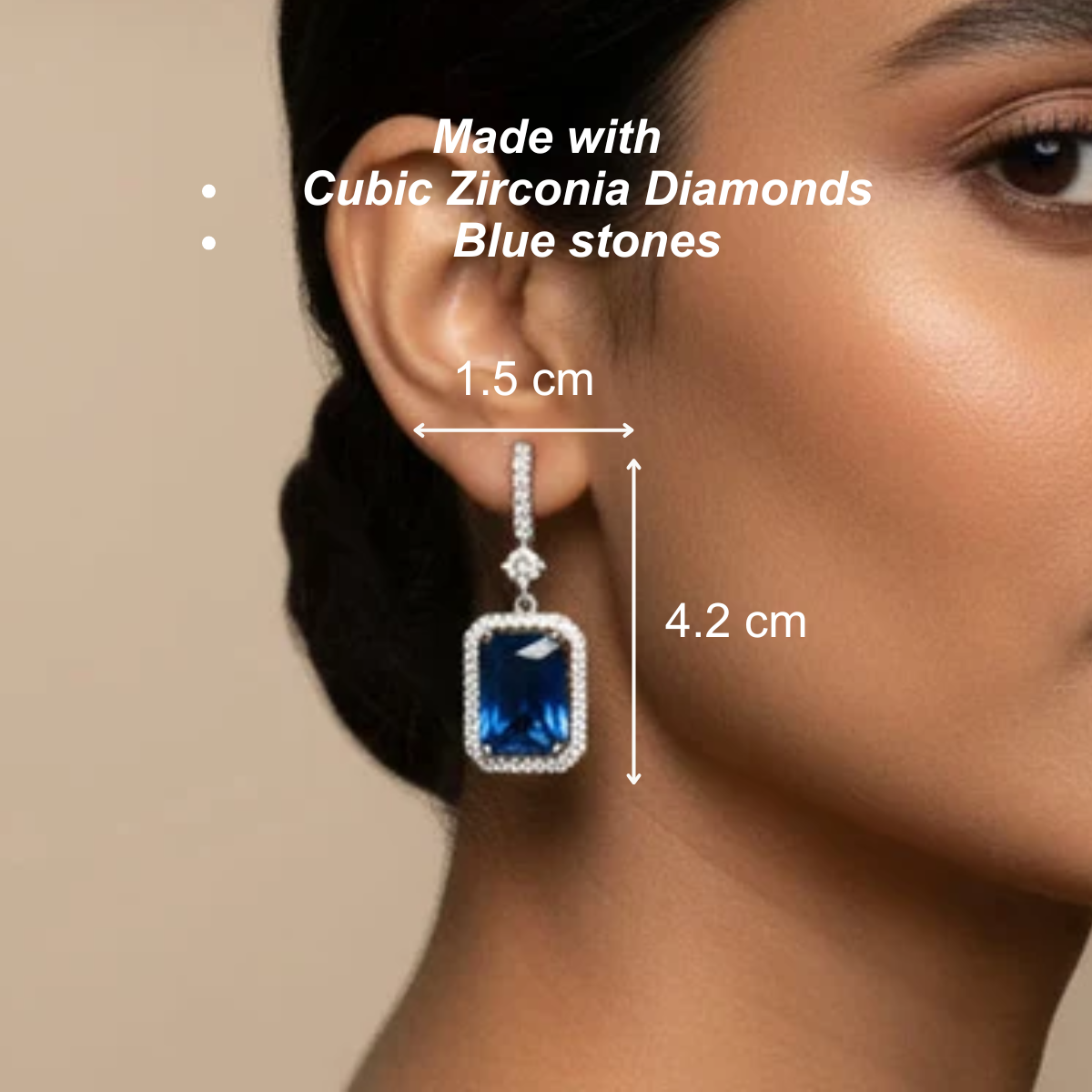 Moonbeam Earrings - Blue