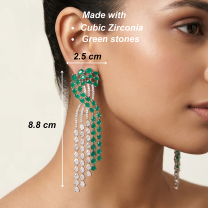 Ranya Earrings - Green