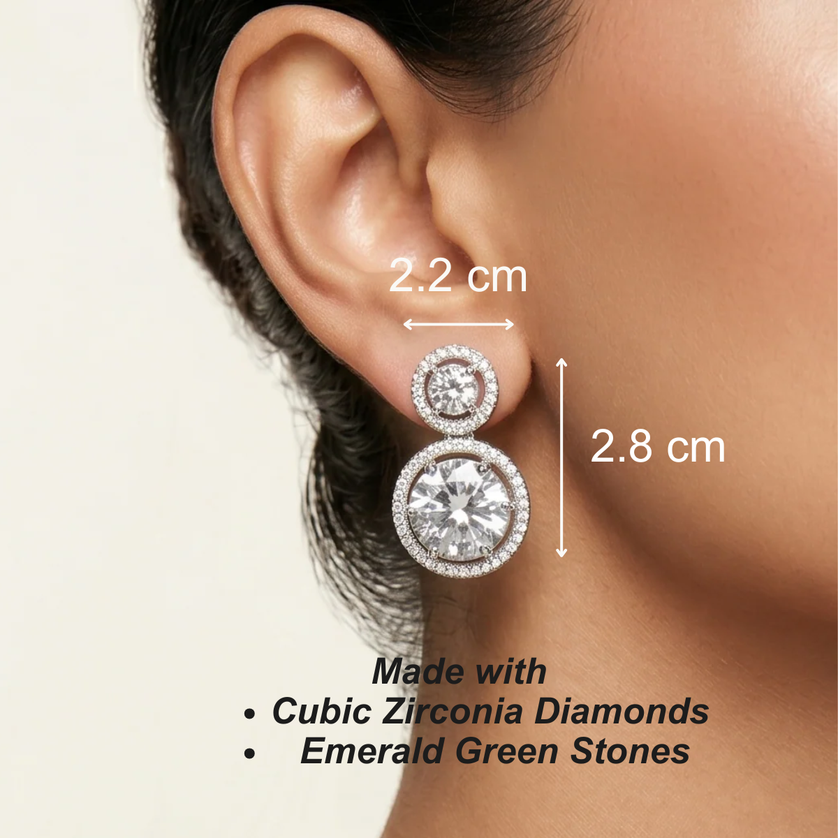 Azra Earrings - White