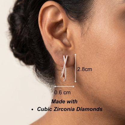 Nayra Hoops - rose gold