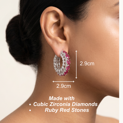 Noorika Hoops - Ruby Red