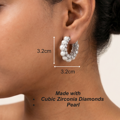 Silver Noora Hoops
