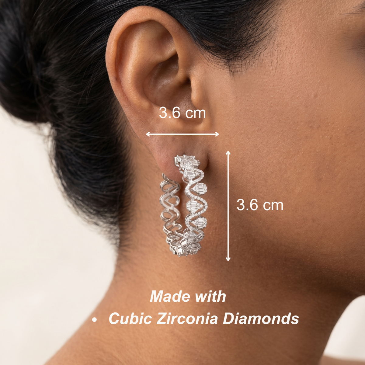 Silver Halo Hoops
