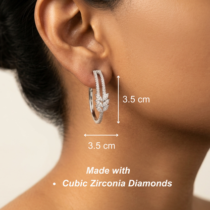 Taara Hoops - Diamond Silver