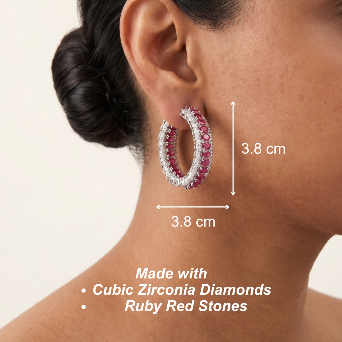 Royal Arc Hoops - Ruby Red