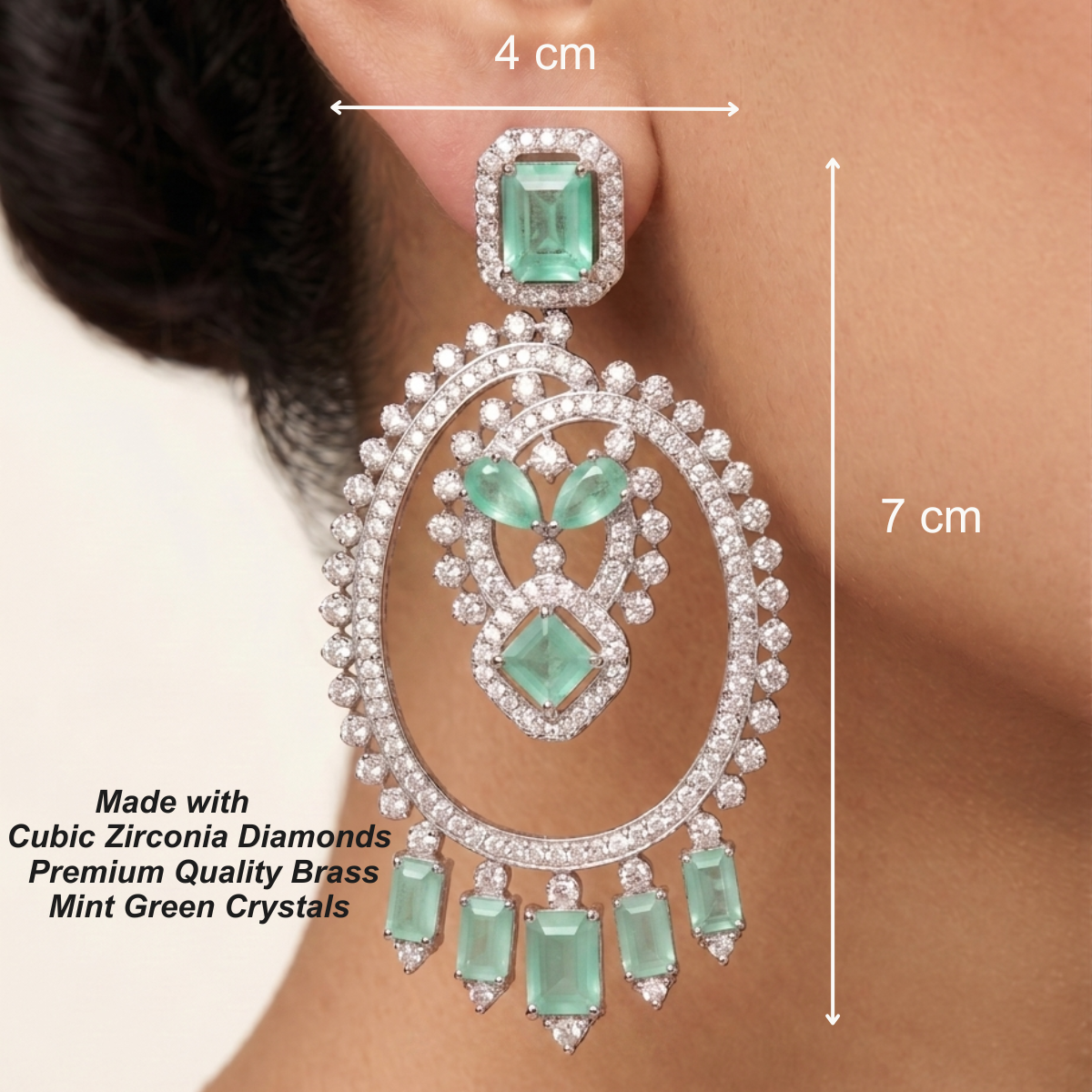 Meher Chandbalis - Mint Green