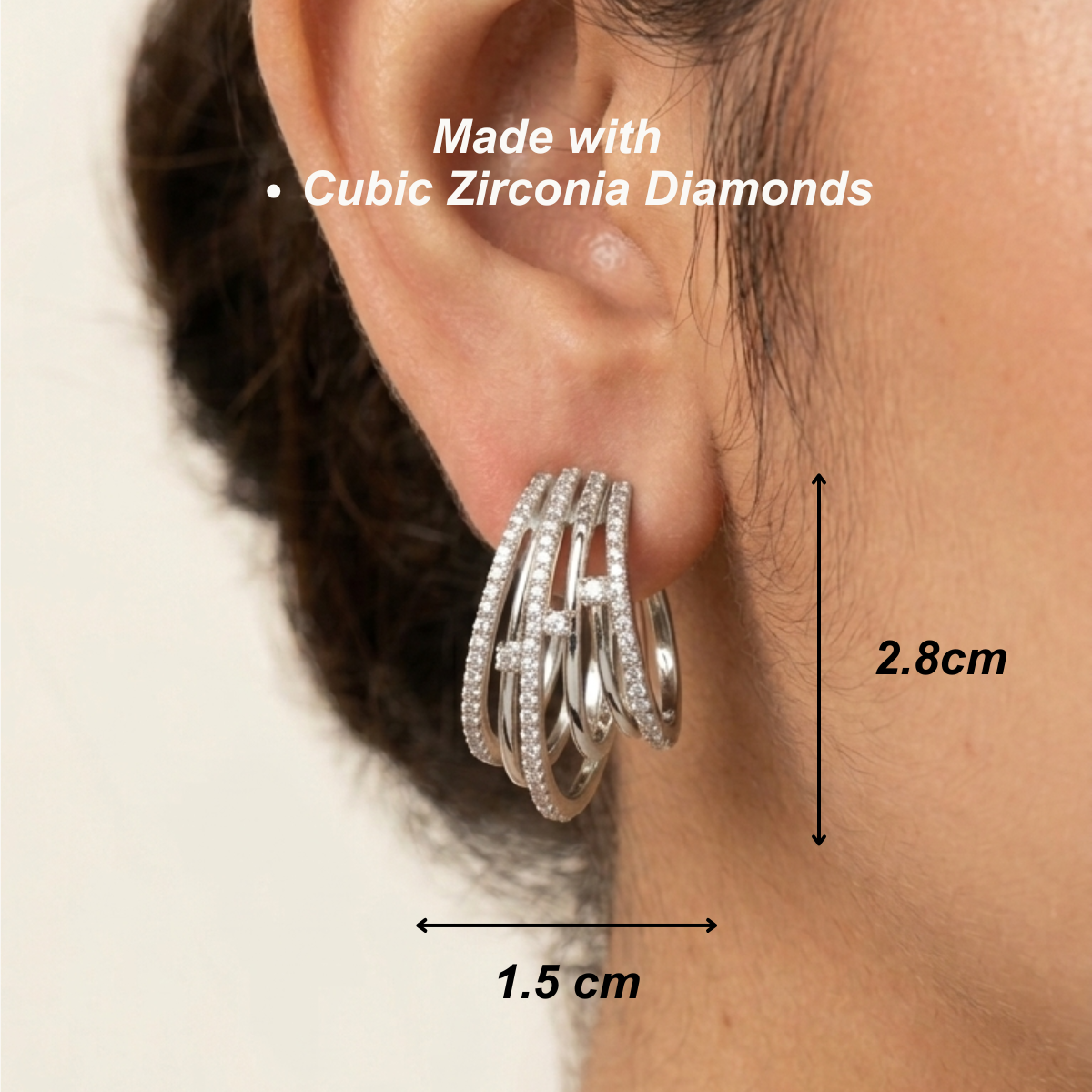 Saira Earrings - silver