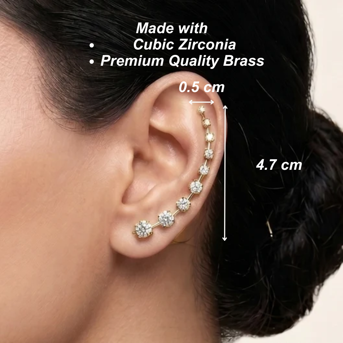 Starlight Diamond Ear Cuff - Gold