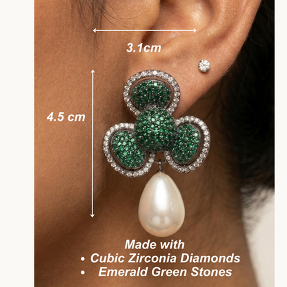 Aara Earrings - Green