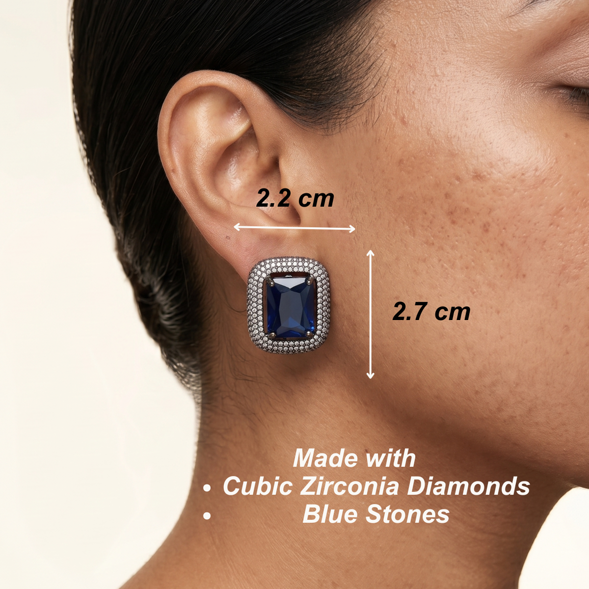 Glitz Studs - Blue