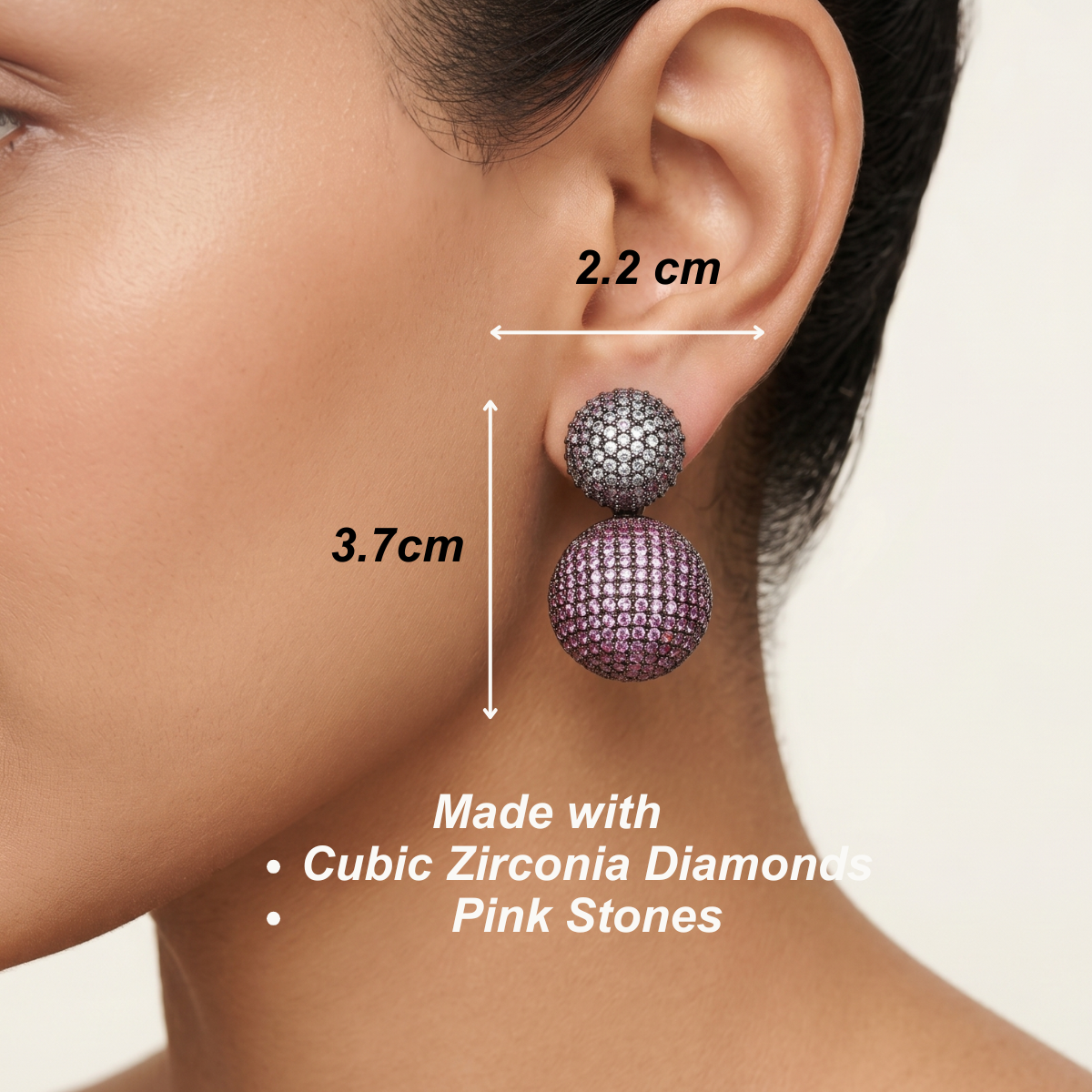 Lucent Earrings - Light Pink