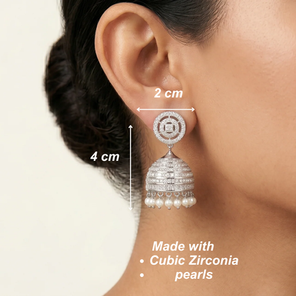 Isha Jhumkas - Silver