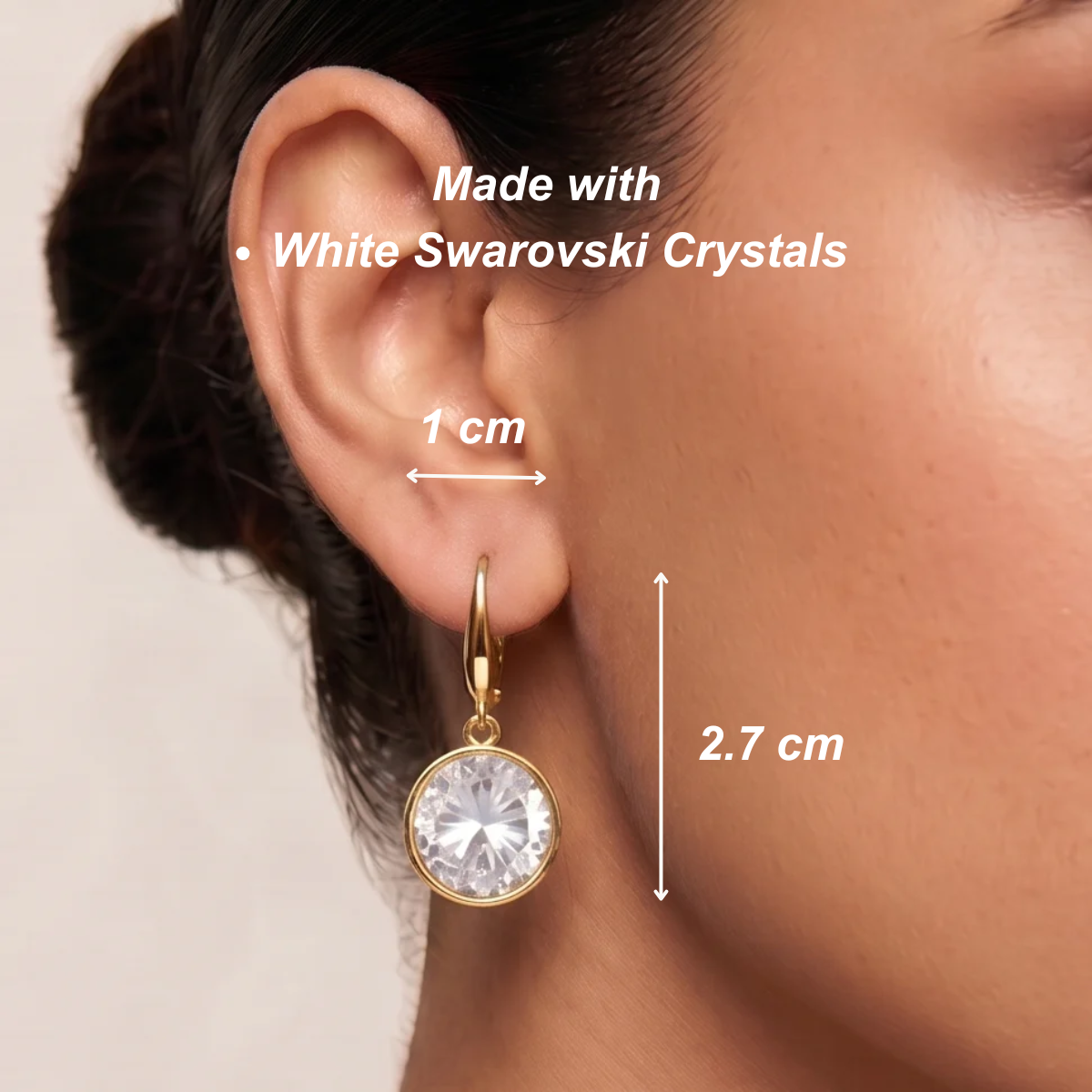 Prism Drop Danglers - White