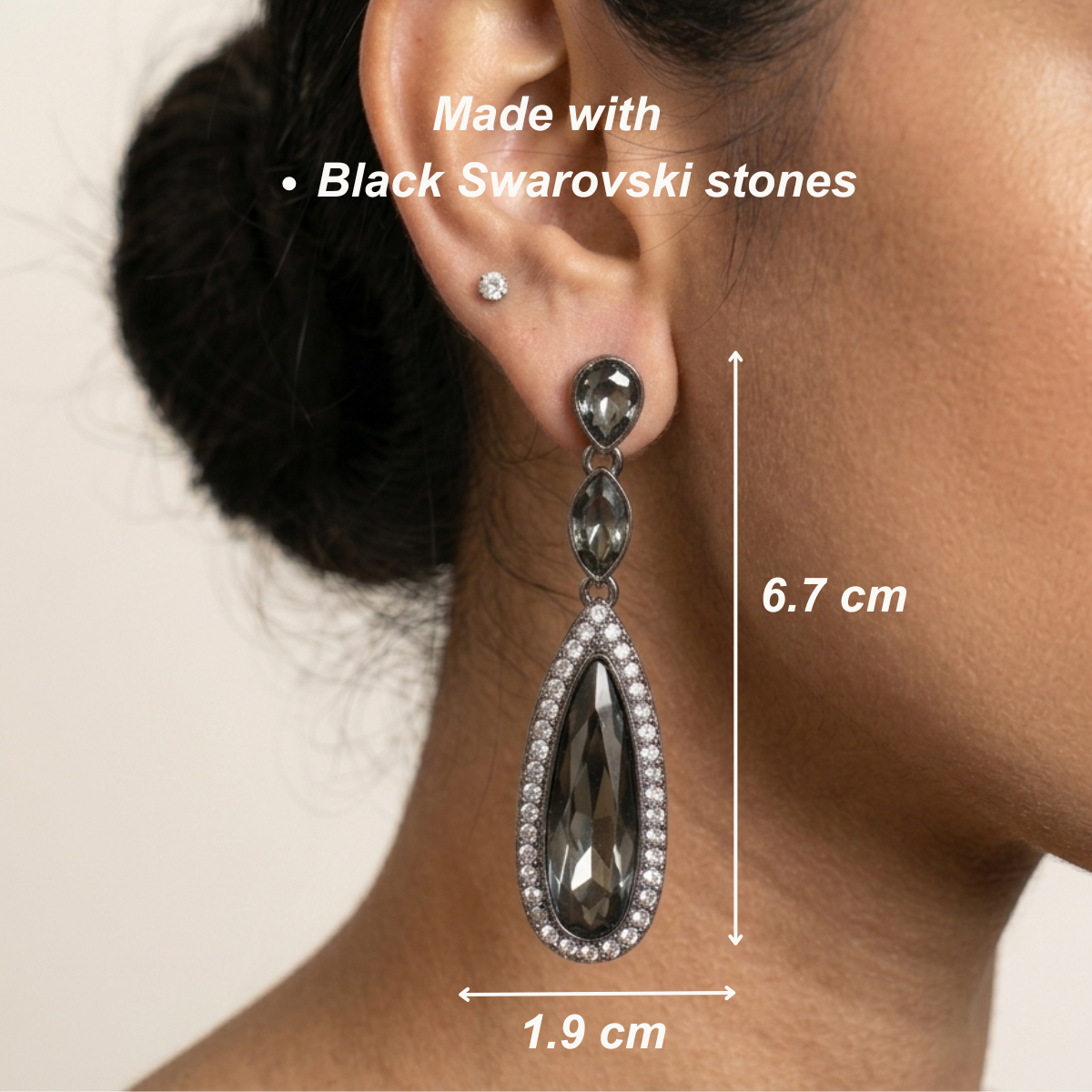 Swarovski Black Danglers