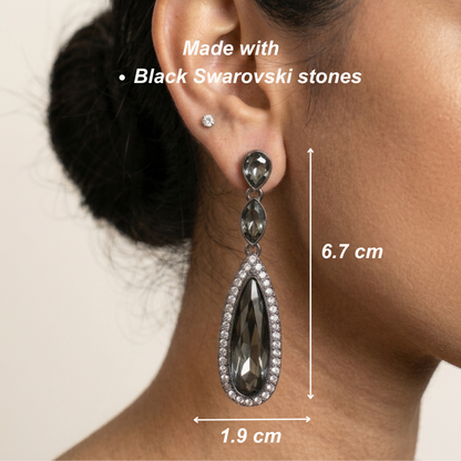 Swarovski Black Danglers