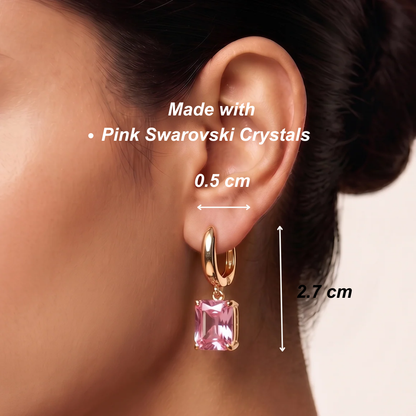 Zaira Bali Hoops - Pink