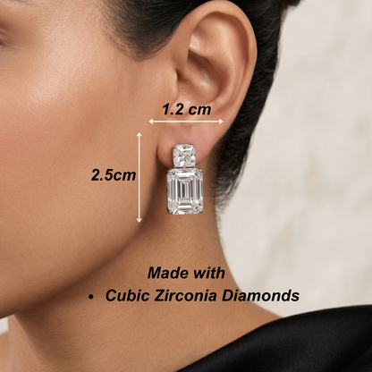 Classic Emerald - Shaped Swarovski Earrings