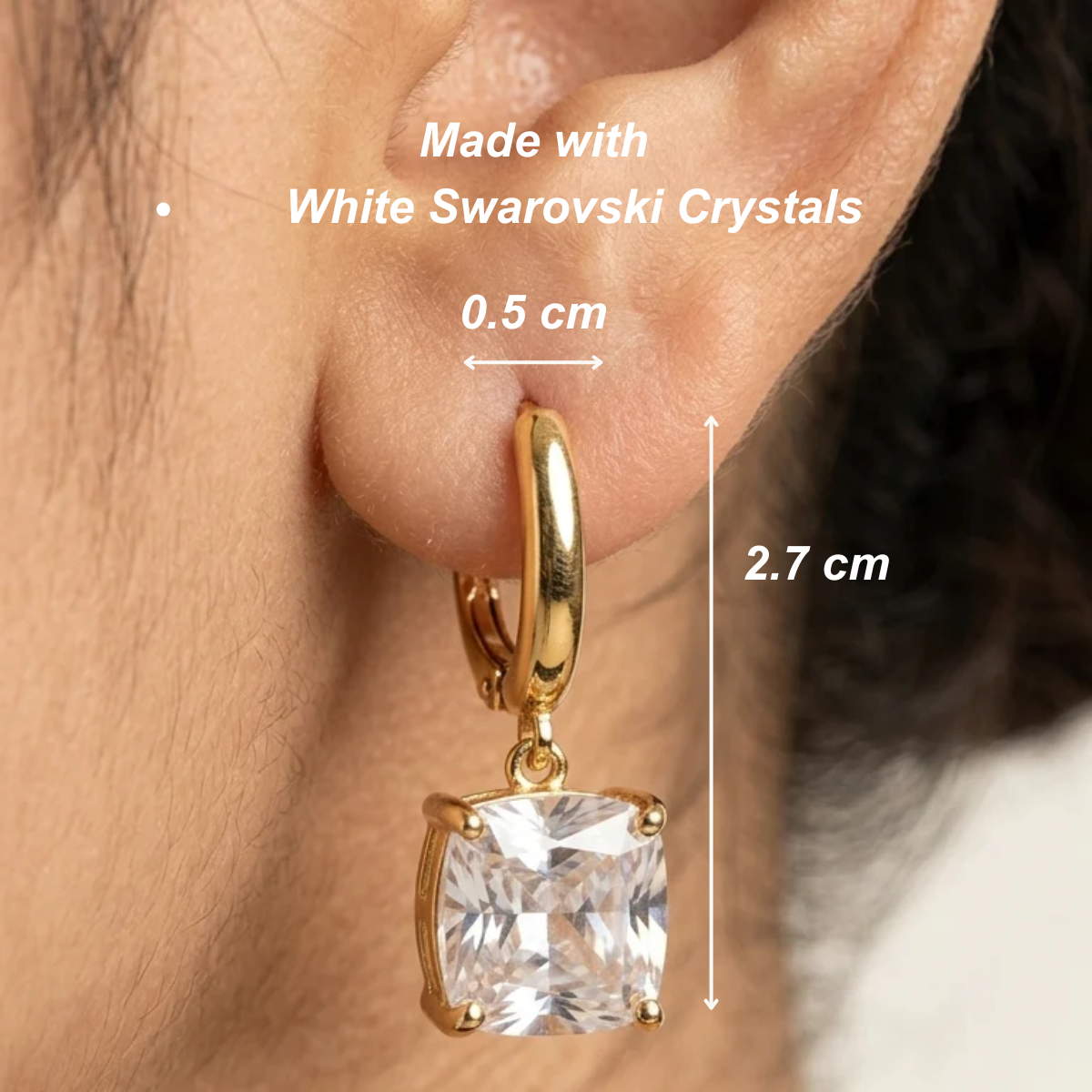 Zaira Bali Hoops - White