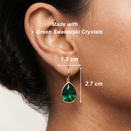 Celeste Earrings - Green & Gold