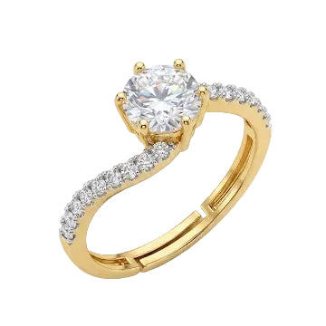 Infinity Solitaire Ring - Gold - 1 CT