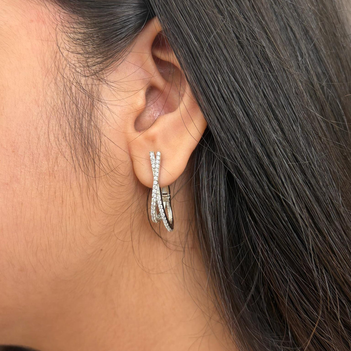 Nayra Hoops - silver