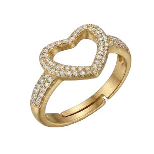 Heart Diamond Ring - Gold
