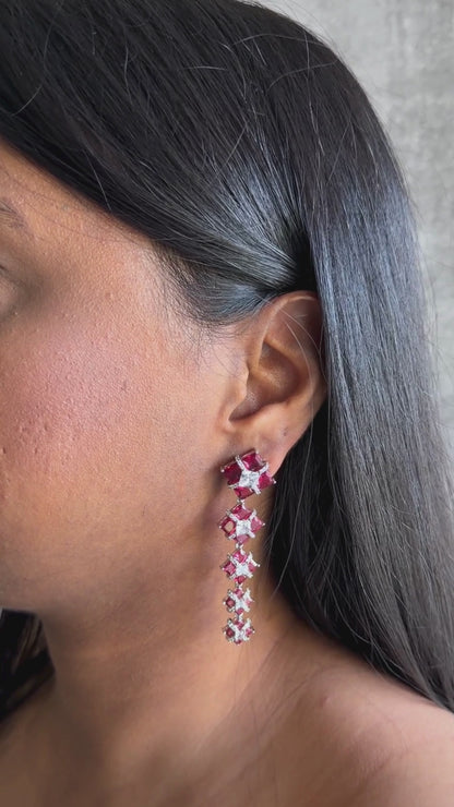 Lumi Earrings - Red