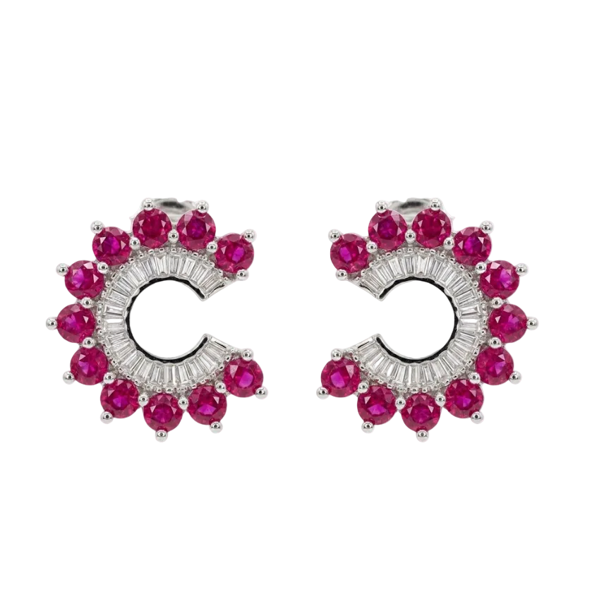 Orbit Stud Earrings - Pink
