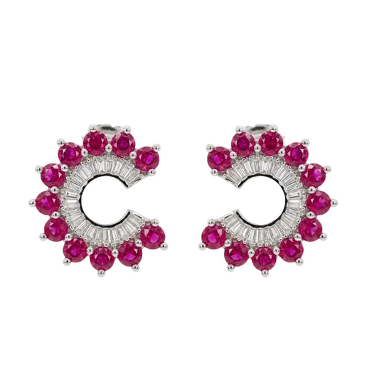 Orbit Stud Earrings - Pink